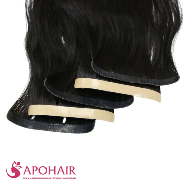 romantic curly long tape in close up hair