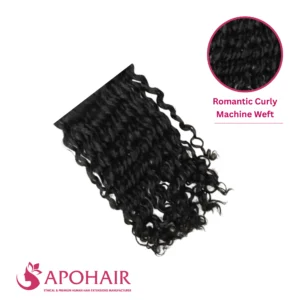romantic curly machine weft