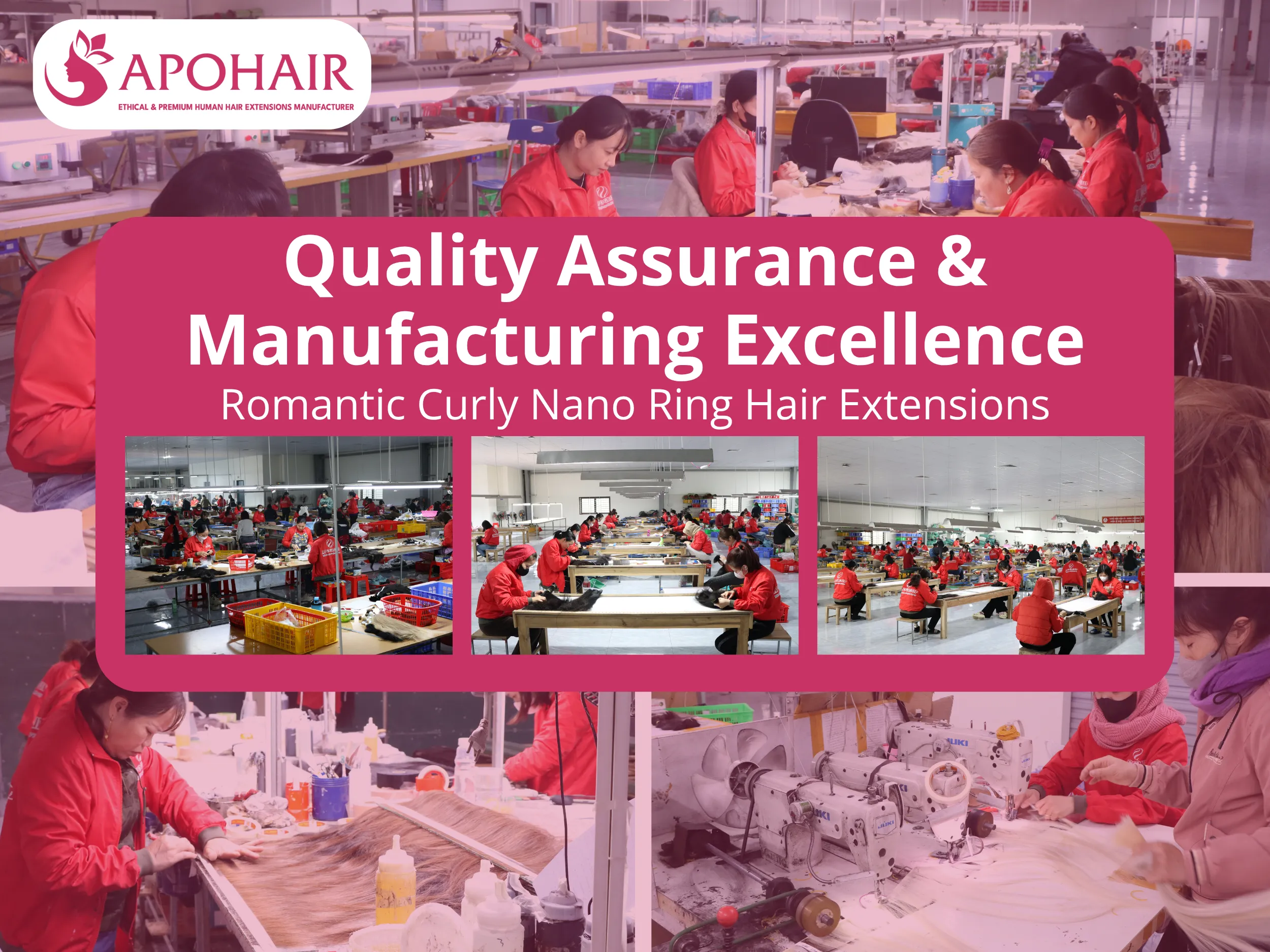  APOHAIR's Romantic Curly Nano Ring Hair Extensions undergo rigorous quality protocols