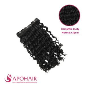 romantic curly normal clip in