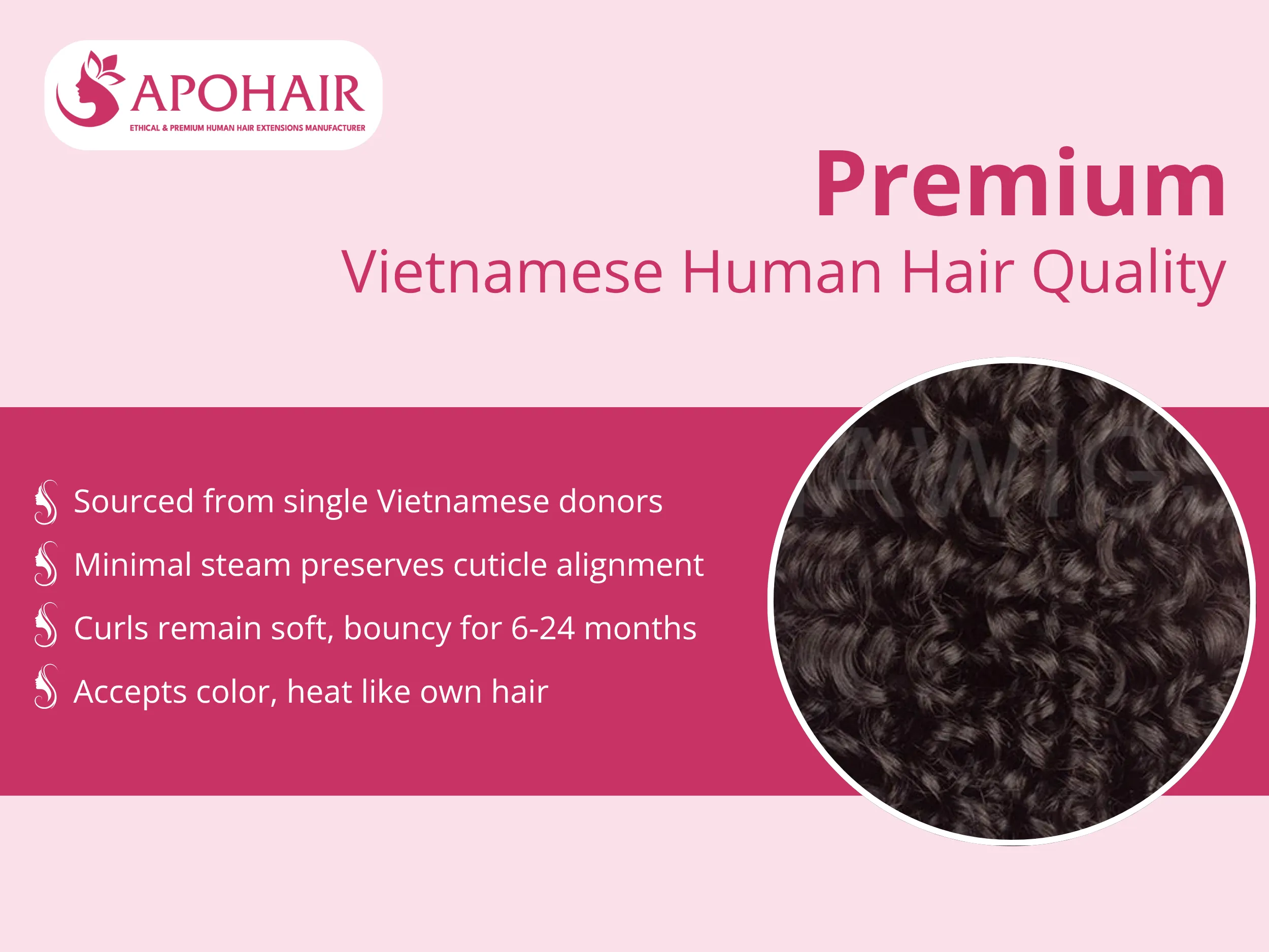 Each strand originates from single donors across Vietnam's rural communities, maintaining natural cuticle alignment