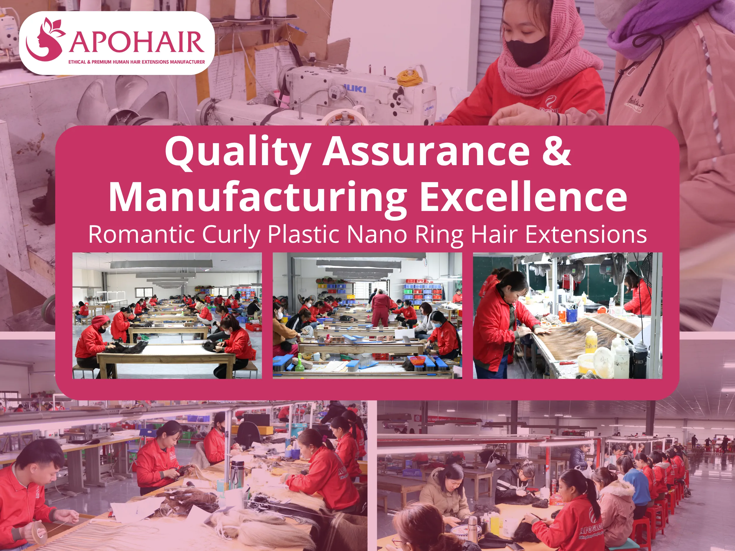 APOHAIR implements comprehensive quality protocols throughout production