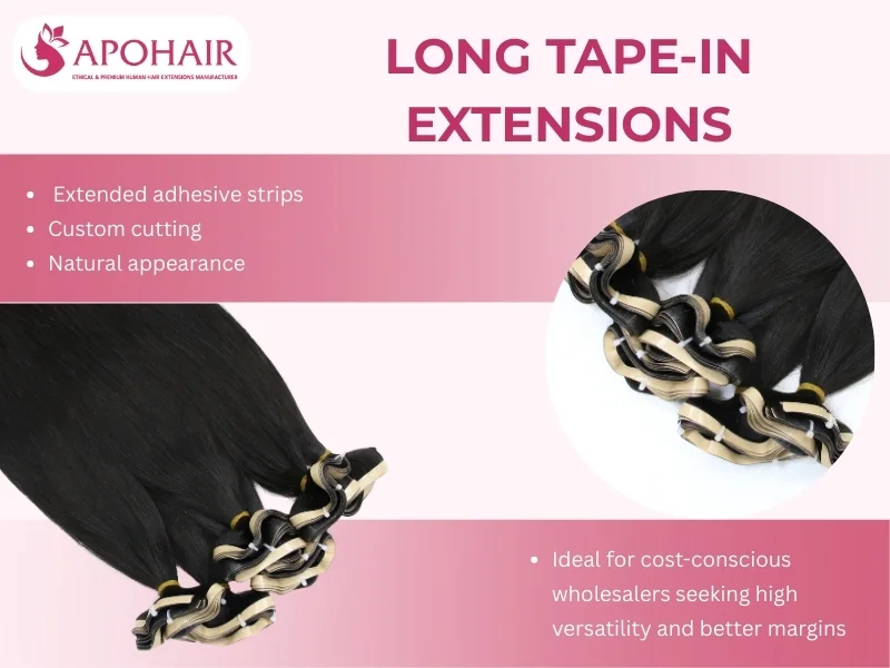 tape in extensions long