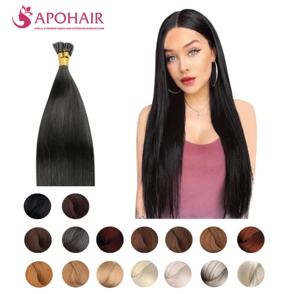 v tip hair extension different colors