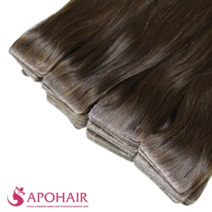 water body wavy invisible tape in close up hair