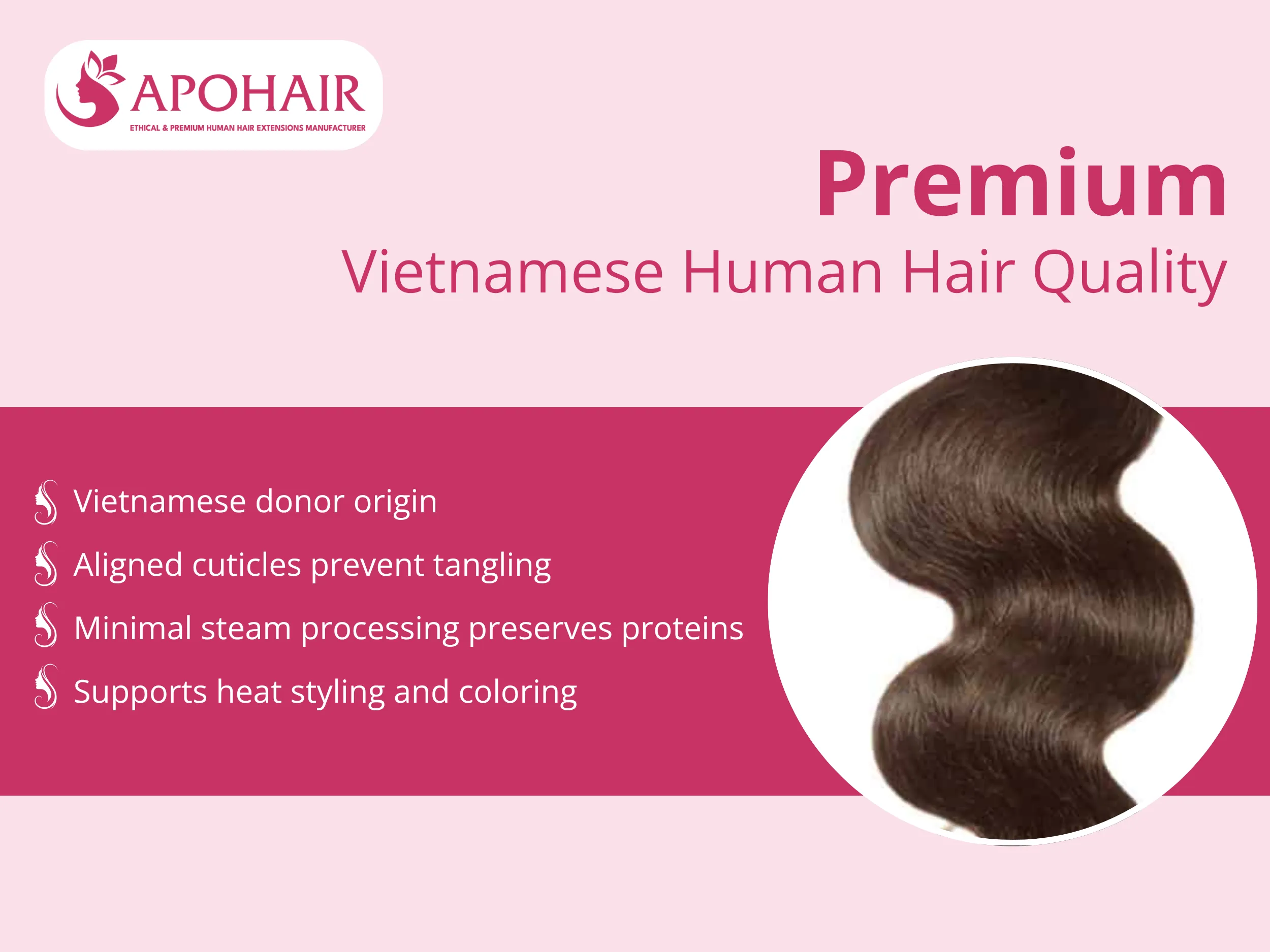 Each strand originates from Vietnamese donors, maintaining cuticle alignment for tangle-free performance