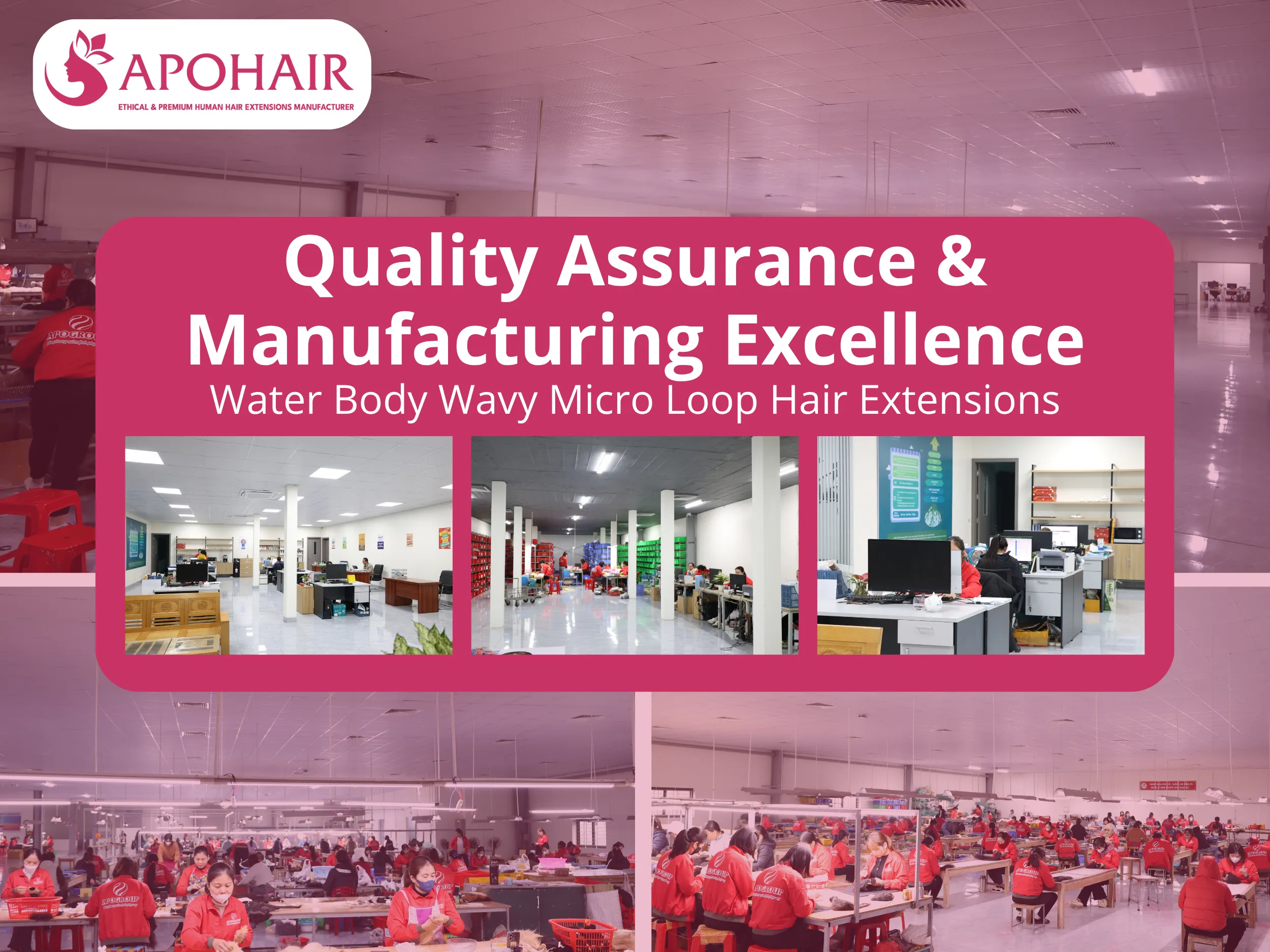 APOHAIR ensures consistent quality in every Water Body Wavy Micro Loop extension