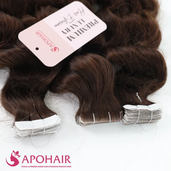 Water Body Wavy Normal Tape In Hair Extensions - Image 2