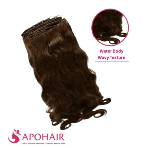 water body wavy single layer silky flat weft