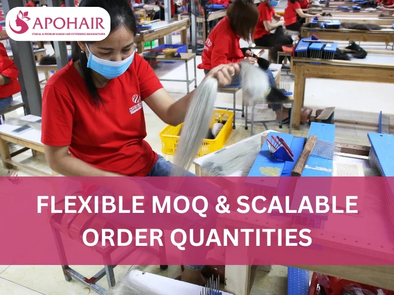 weft hair moq optimization and bulk scalability