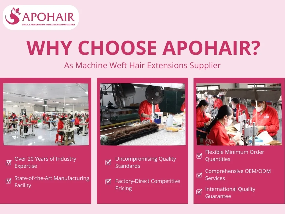 APOHAIR provides quality Vietnamese machine weft hair extensions, expertise, and support for your business growth