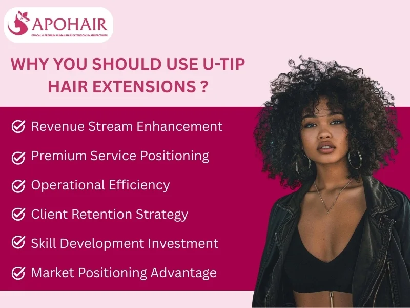U-tip extensions offer a natural, long-lasting hair