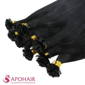 yaki straight flat tip close up hair