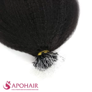 yaki straight plastic nano ring close up hair