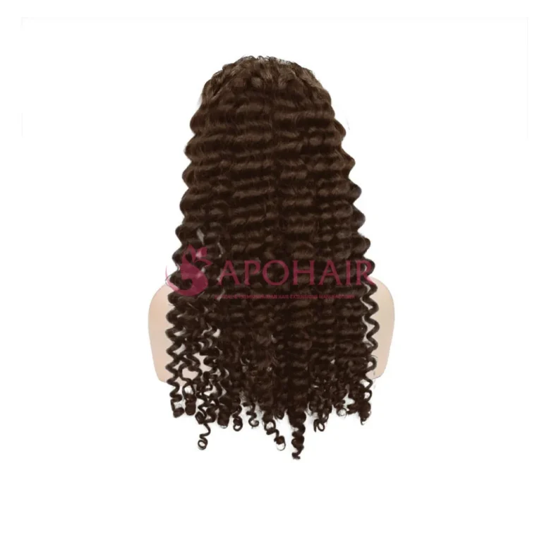 loose curly dark brown full lace wig thumbnail