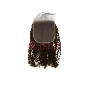 romantic curly dark brown lace closure