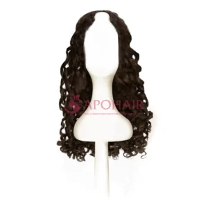 romantic curly dark brown u part wigs