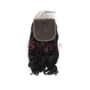 water body wavy black lace closure