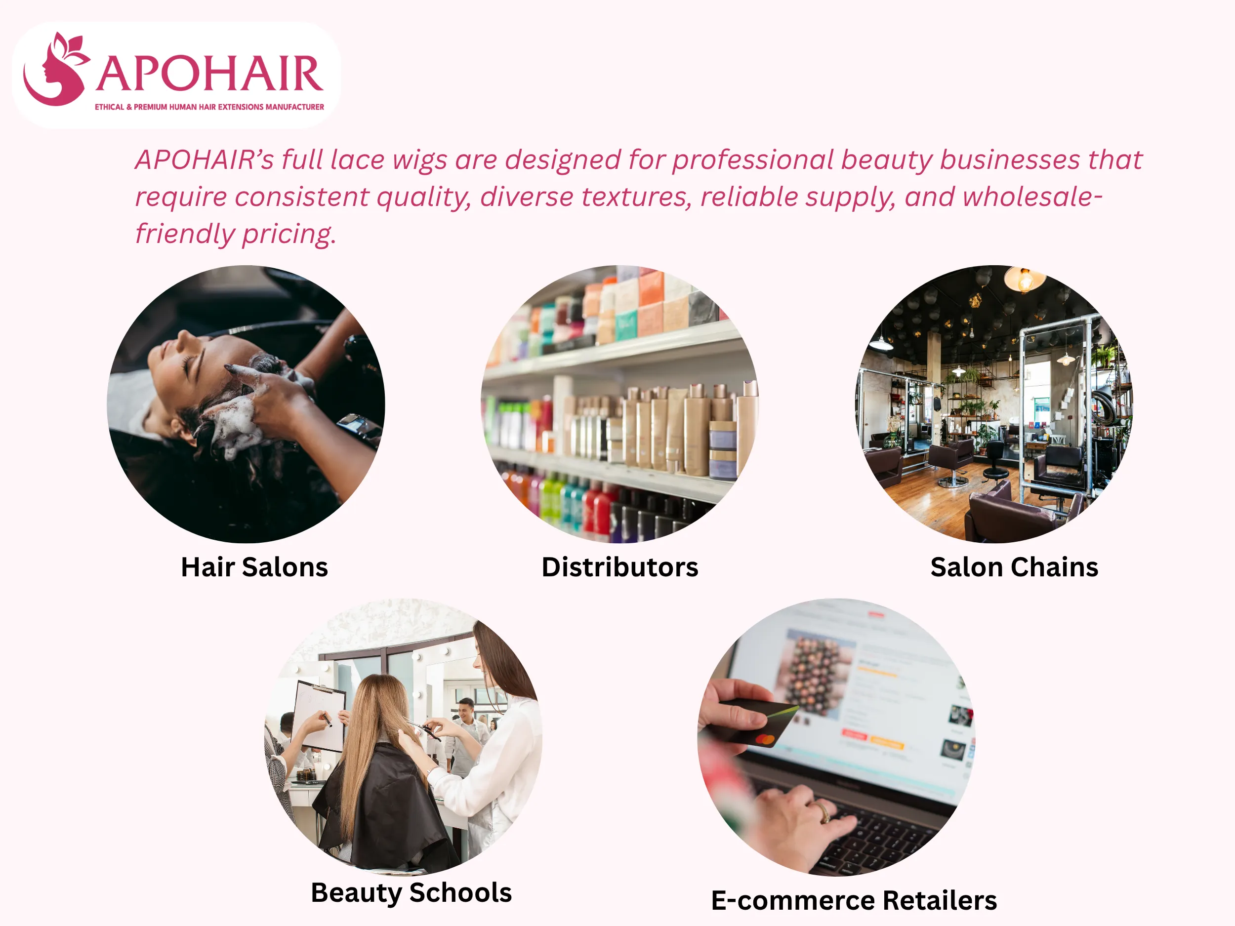 Full lace wigs are a great match for five types of wholesale partners