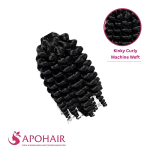 kinky curly machine weft