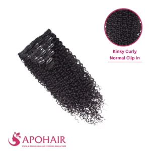 kinky curly normal clip in