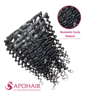 romantic curly seamless clip in