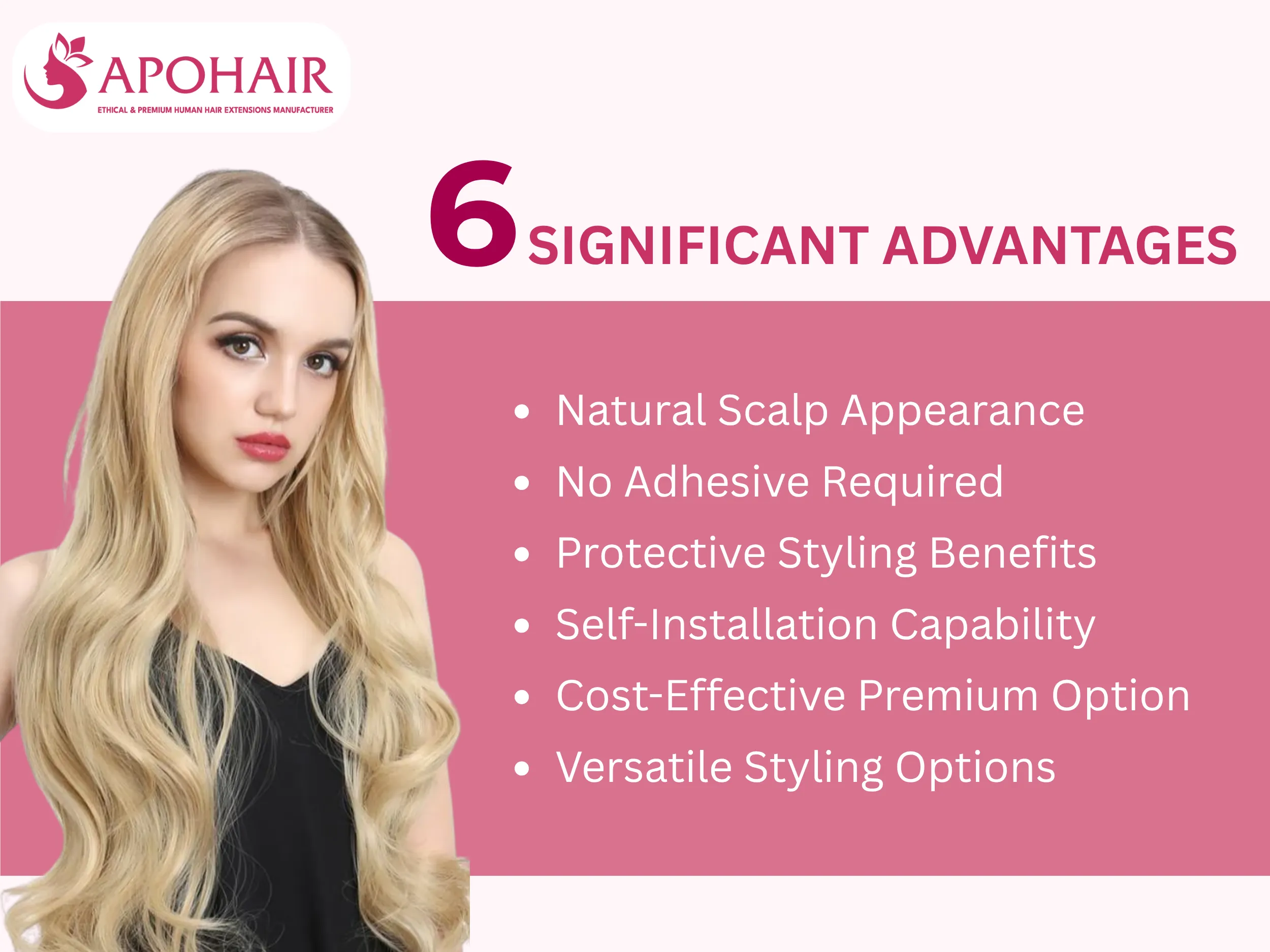 Tape-in hair extensions have six key benefits for clients and stylists