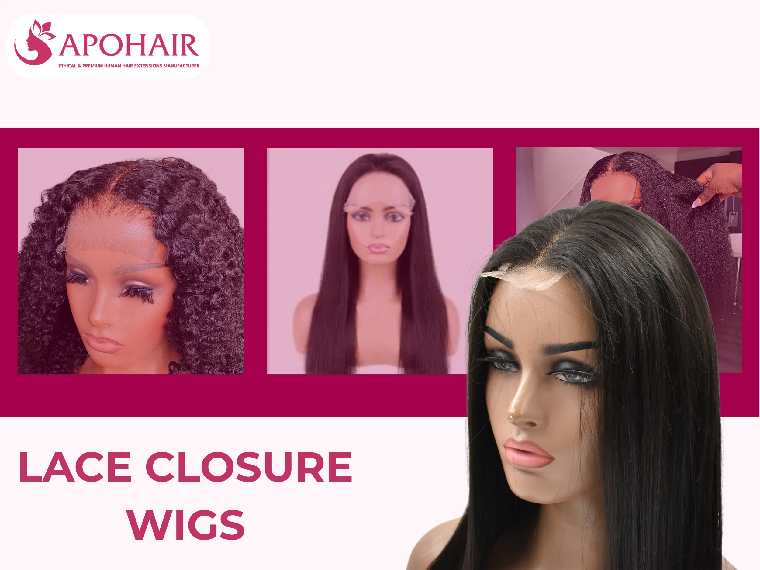 Lace closure wigs blend natural scalp appearance with durability and affordability