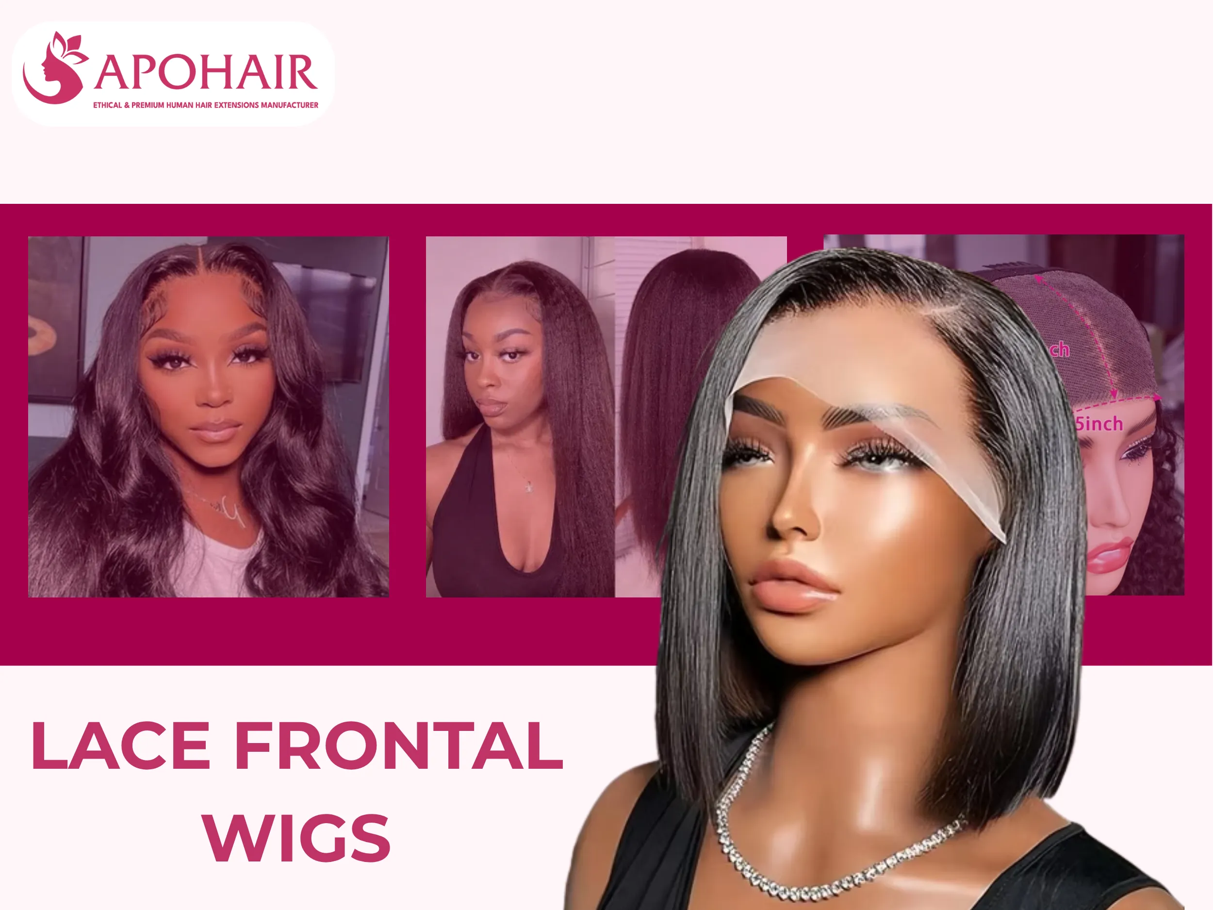 Lace frontal wigs offer expanded styling freedom with seamless, natural-looking hairlines