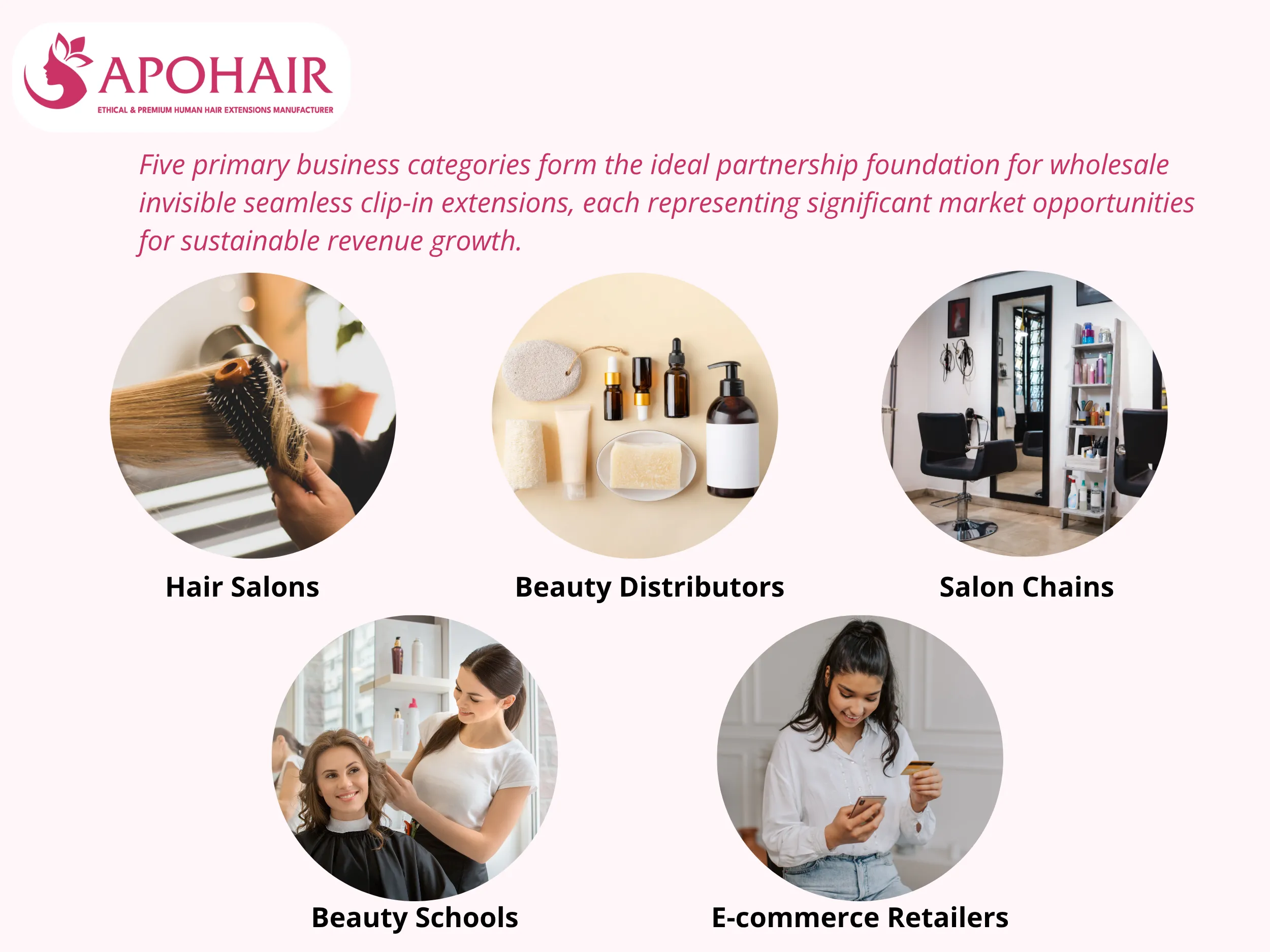 APOHAIR Wholesale Pricelist for Invisible Seamless Clip-in Hair Extensions