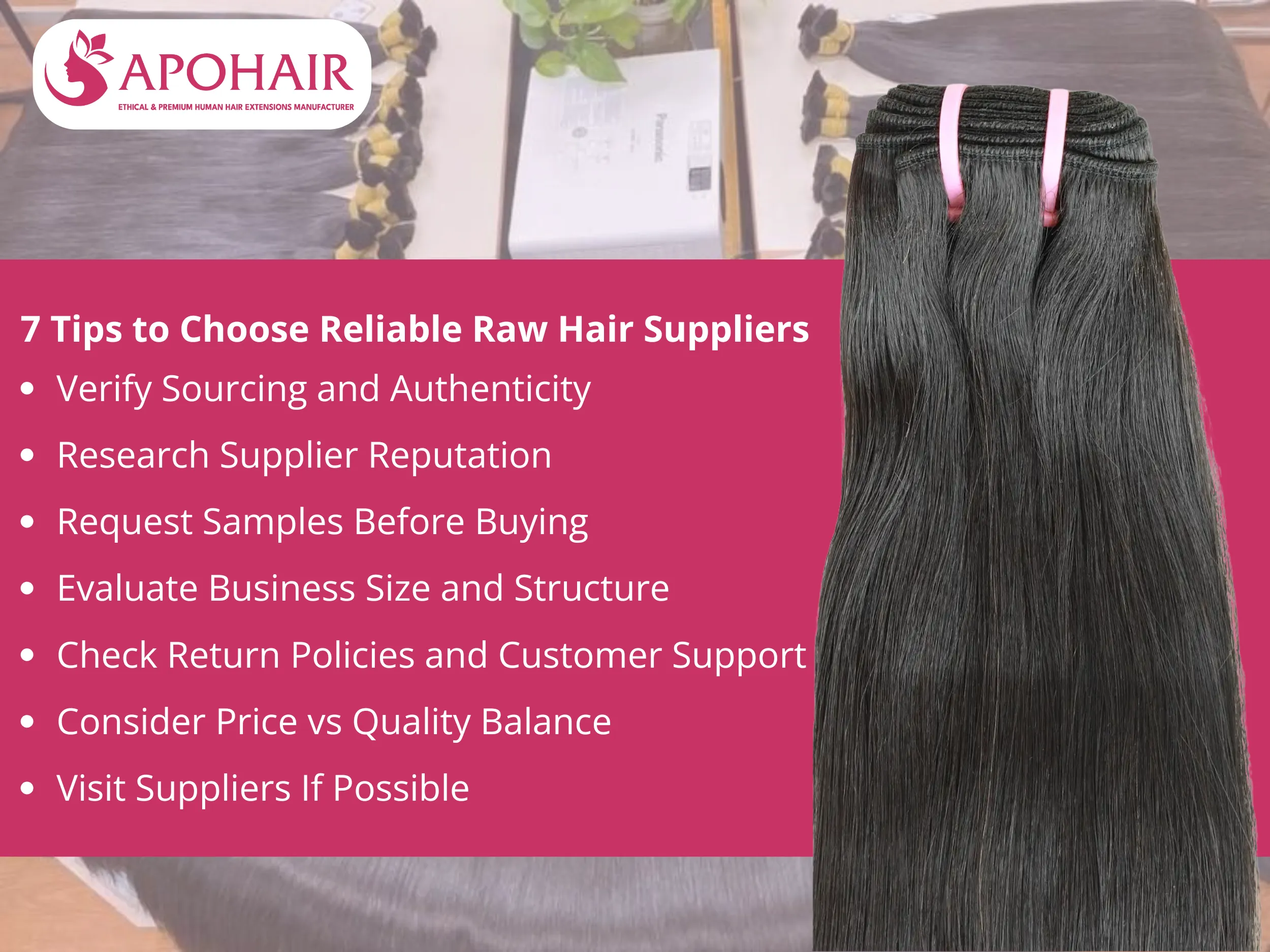 7 tips to choose reliable raw hair suppliers