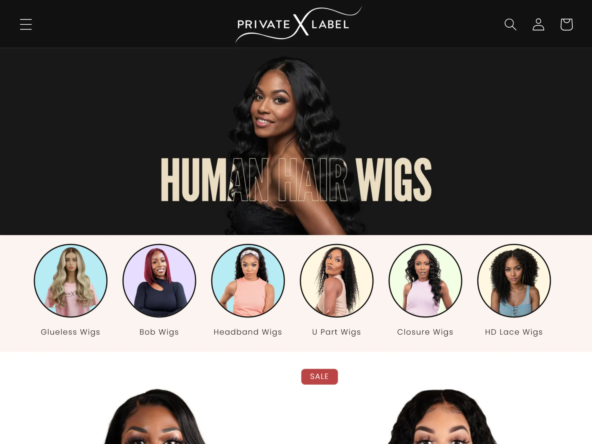 private label extensions human hair wig vendor