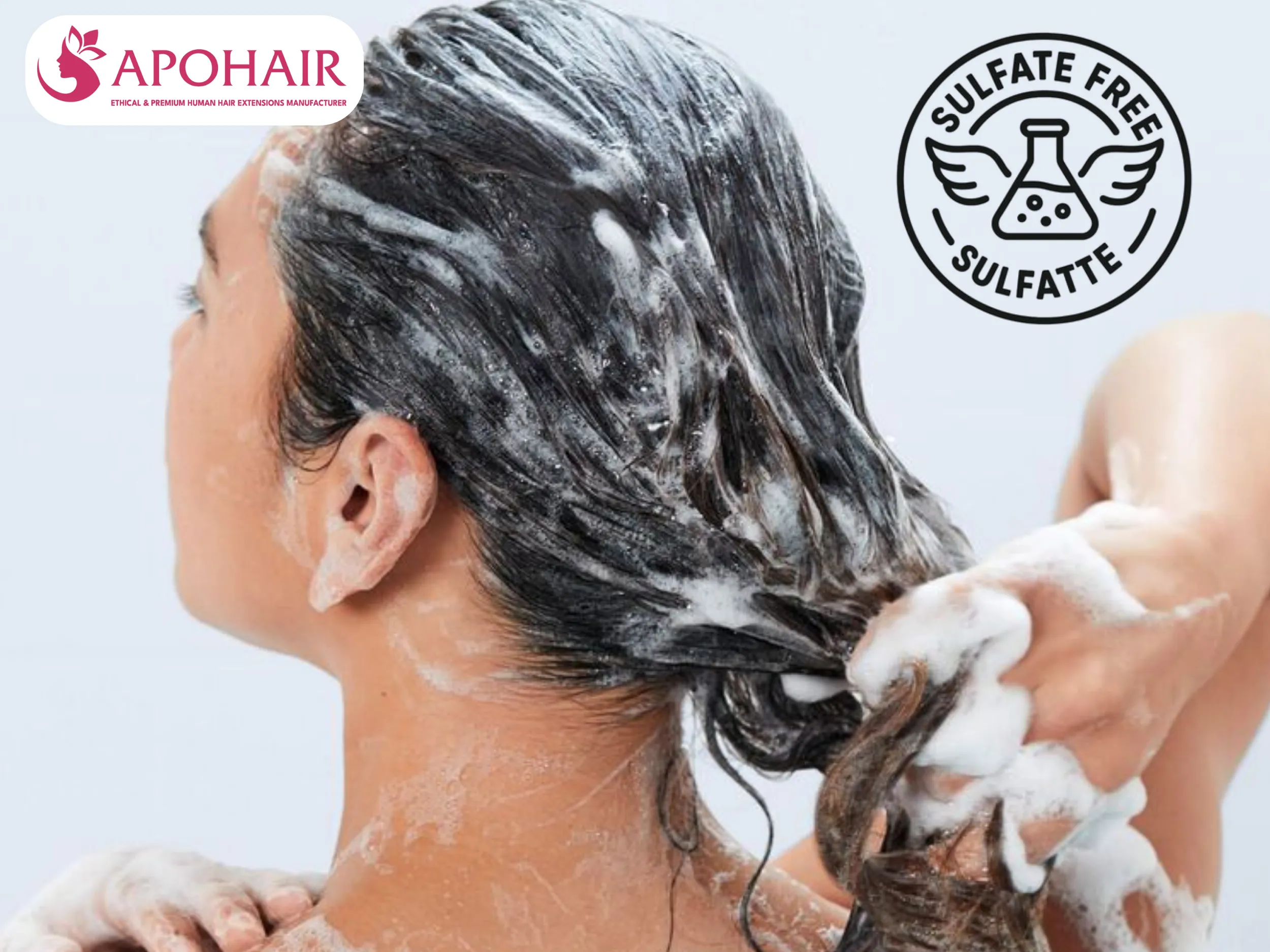 sulfate free is the best shampoo for human hair extensions