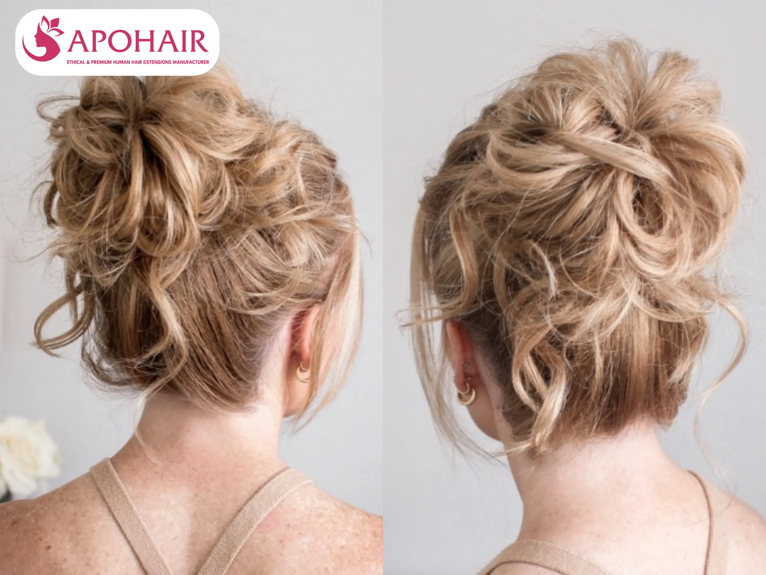 the messy bun with curls