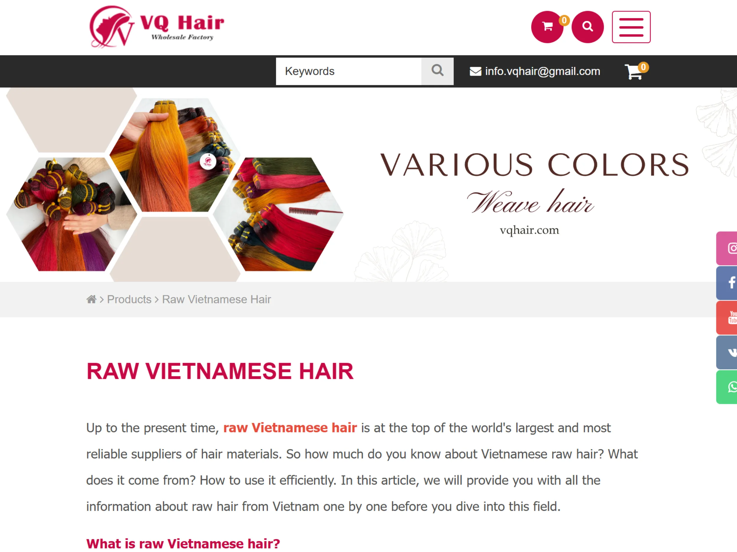 vq hair factory raw hair suppliers