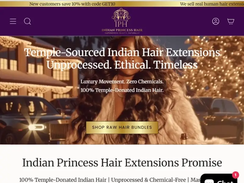 Indian Princess Hair offers ethical, chemical-free Remy clip-ins with balanced weight, natural sheen, and long-lasting quality for healthy, comfortable wear