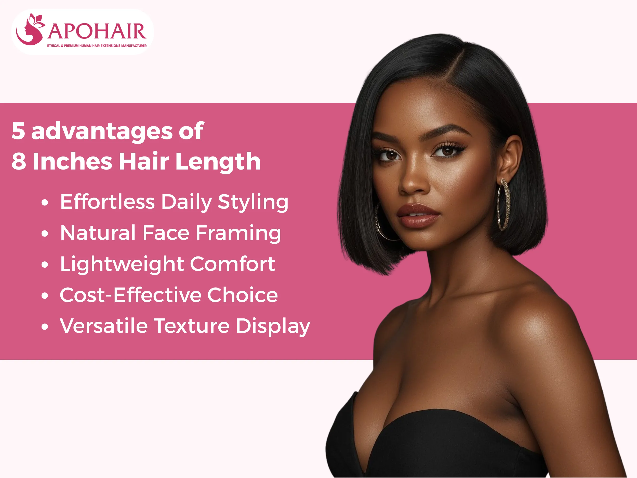 5 advantages make 8 inch hair the ideal length for practical yet stylish transformations