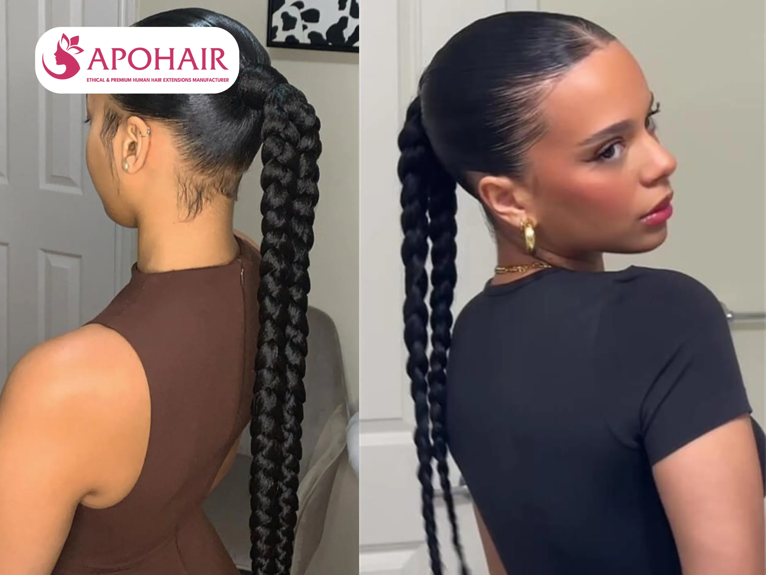 double braided high pony