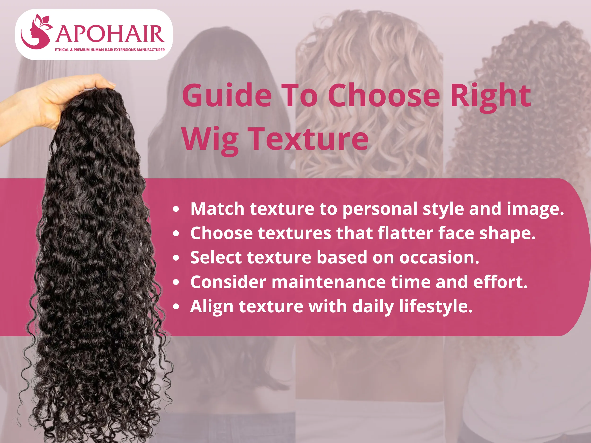 5 key considerations help you choose the perfect wig texture