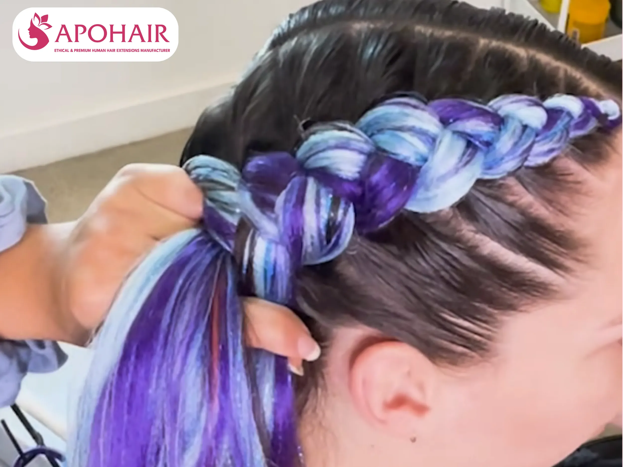 Keep hands close to the scalp and tuck natural hair inside