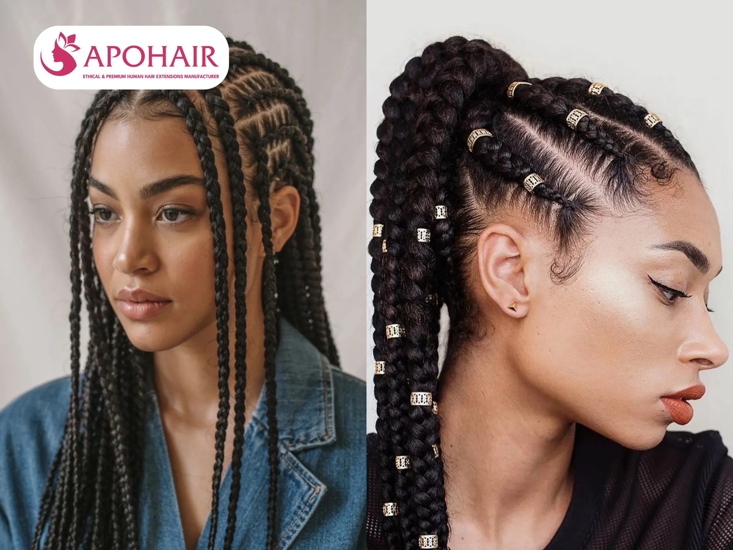 mini braided ponytails