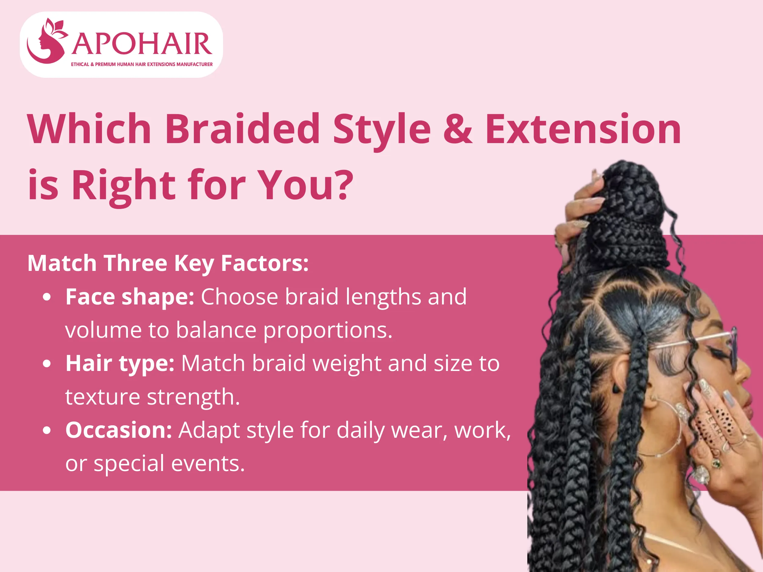 Find ideal braids by matching face shape, hair type, and occasion