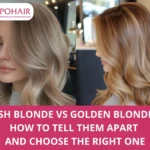 Ash blonde vs golden blonde hair color comparison