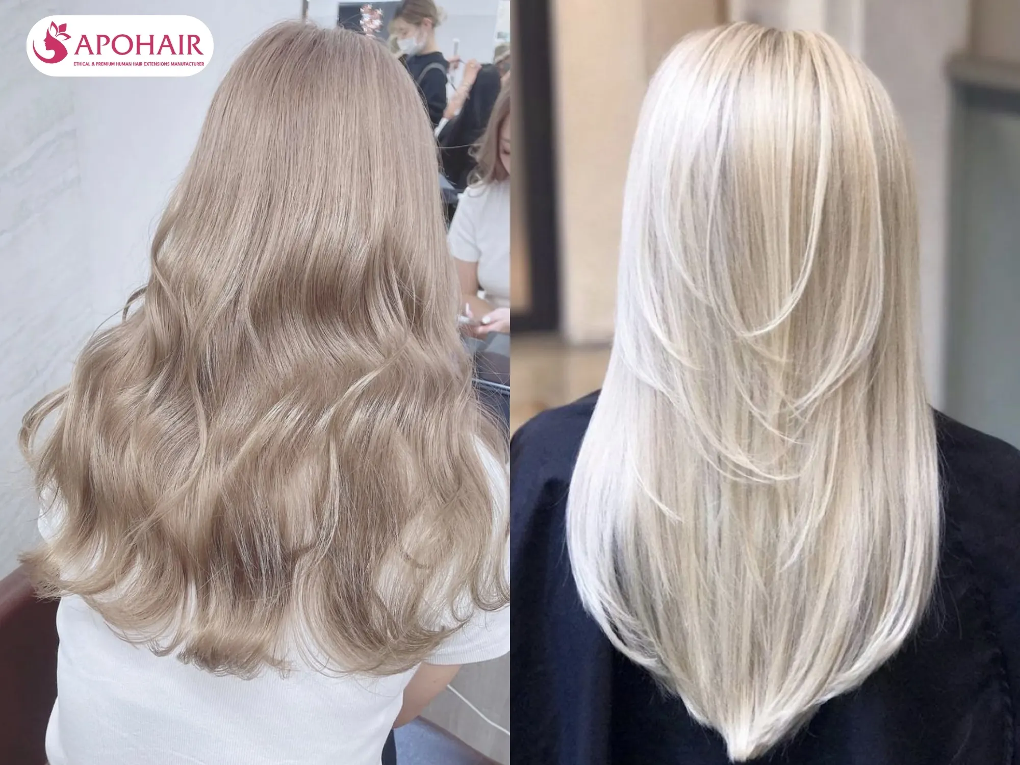 Ash blonde easier to maintain, platinum blonde requires more frequent care