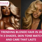 Trending blonde hair in 2026 featuring warm and cool shades with skin tone matching guide