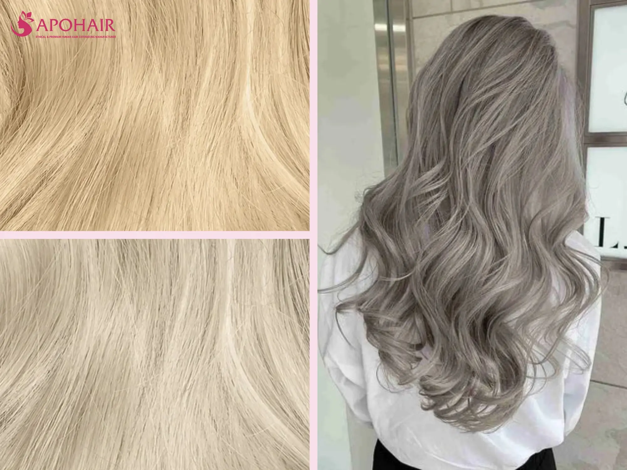 Light ash blonde applied on level nine to ten pale yellow hair