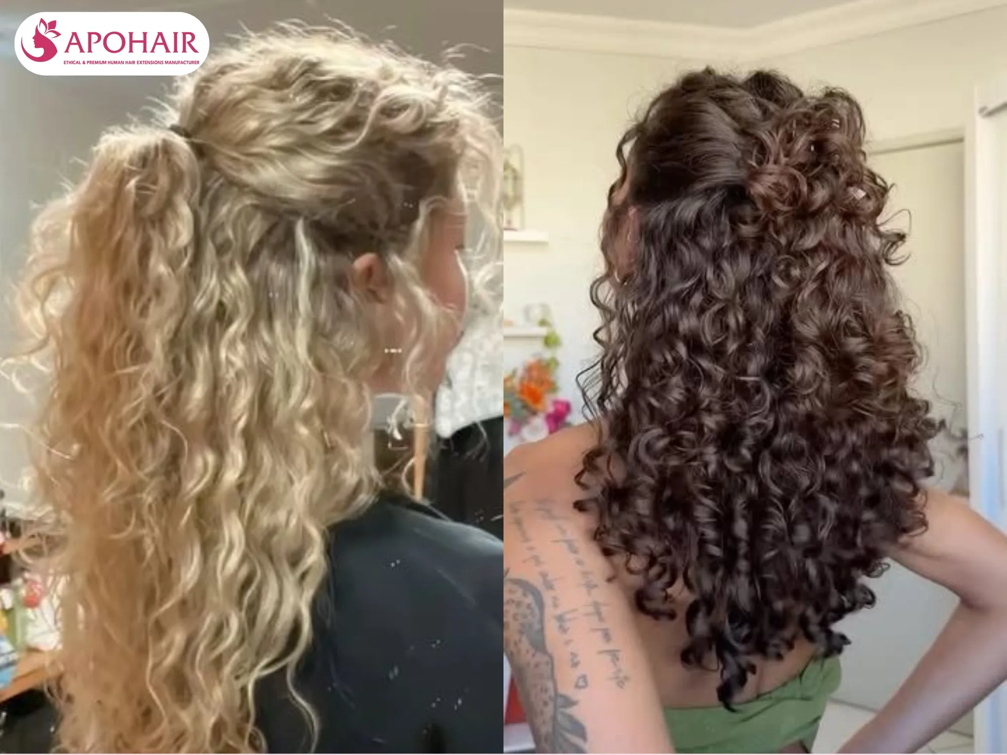 2C vs 3A hair frizz comparison affected by humidity, dryness, and product buildup