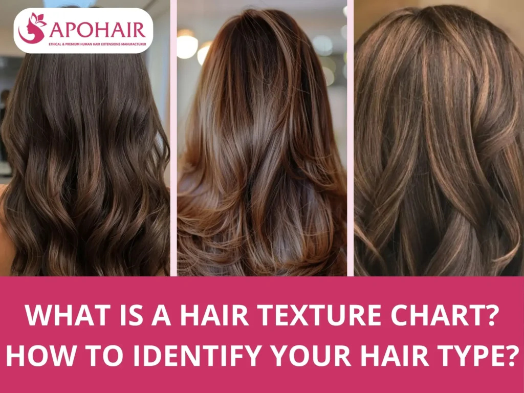 Hair texture chart overview showing different hair strand categories