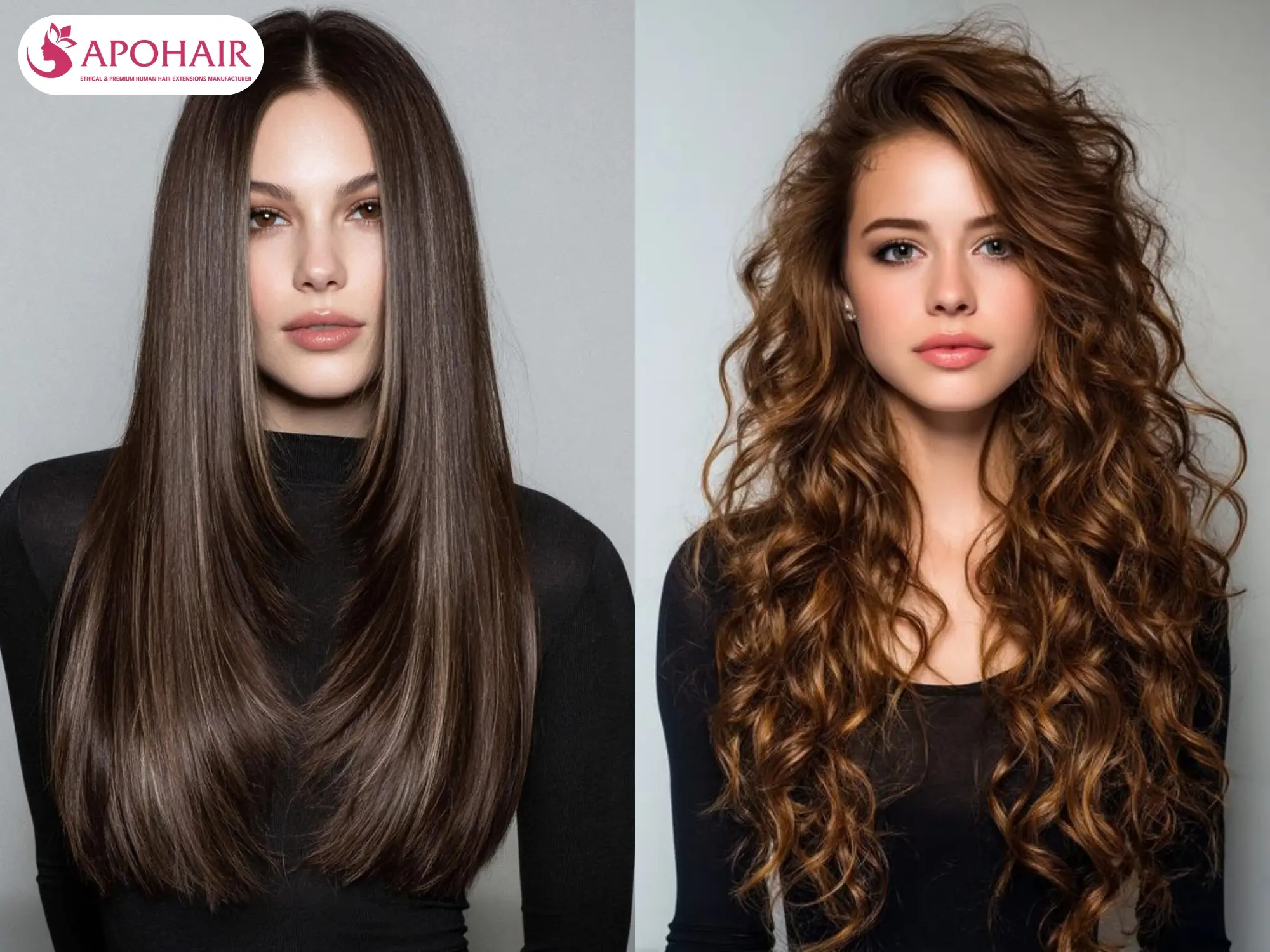 Wavy hair natural volume vs flat straight hair