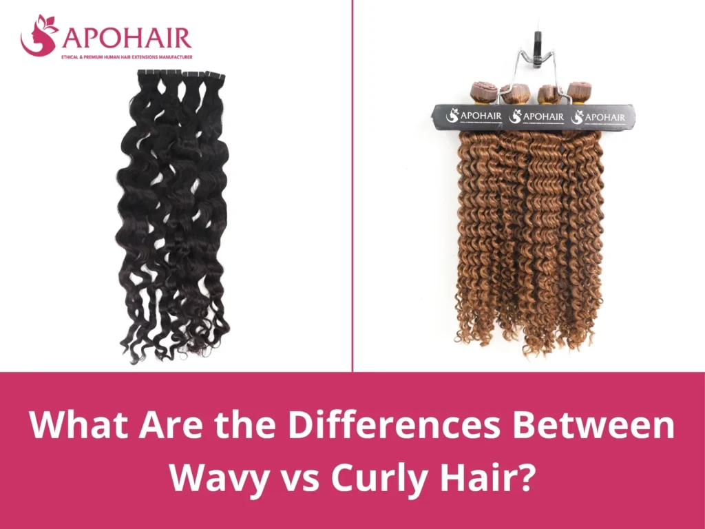 Wavy vs curly hair texture, volume, frizz, and definition differences